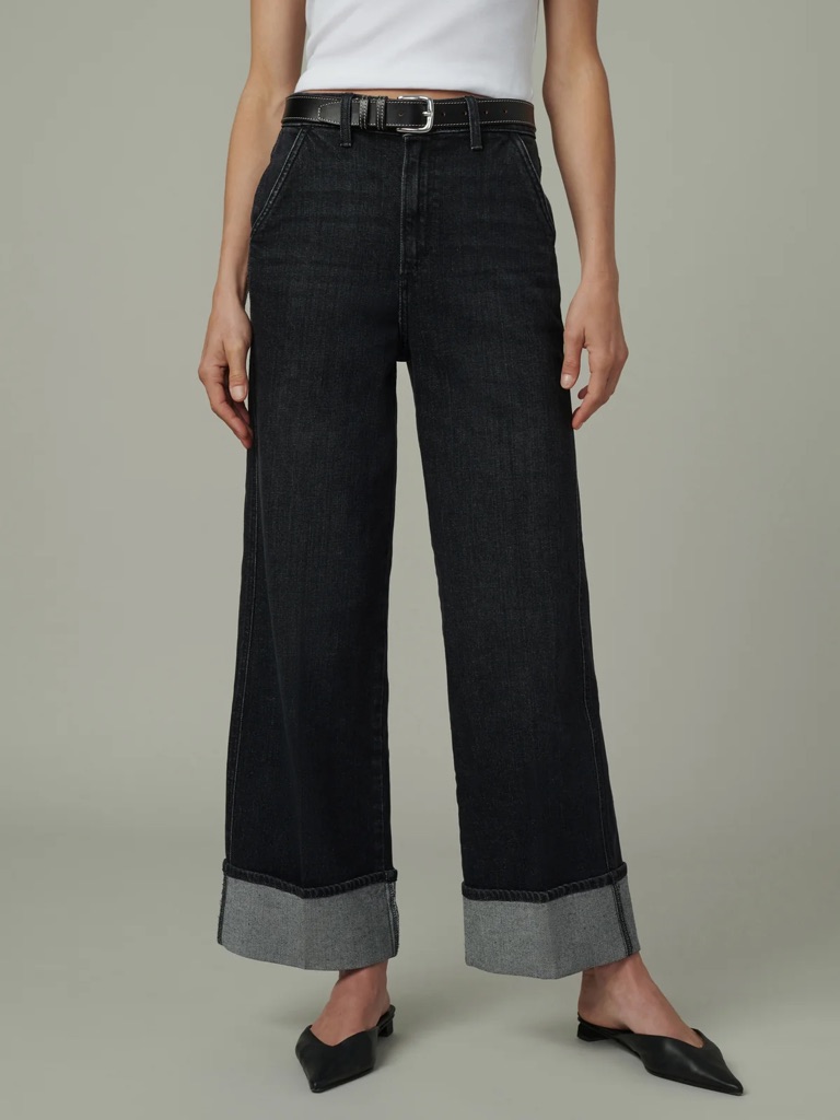 Joe’s Jeans Trixie High Rise Wide Leg Cuffed Trouser In Mindset